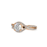 Lab Grown Diamonds with 1CT Center Solitaire, 0.56 CT Side Diamonds in 14K Yellow Gold, Brilliant Diamond Infinity Engagement Ring -  IGI Certified & Customizable
