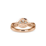 Lab Grown Diamonds with 1CT Center Solitaire, 0.56 CT Side Diamonds in 14K Yellow Gold, Brilliant Diamond Infinity Engagement Ring -  IGI Certified & Customizable