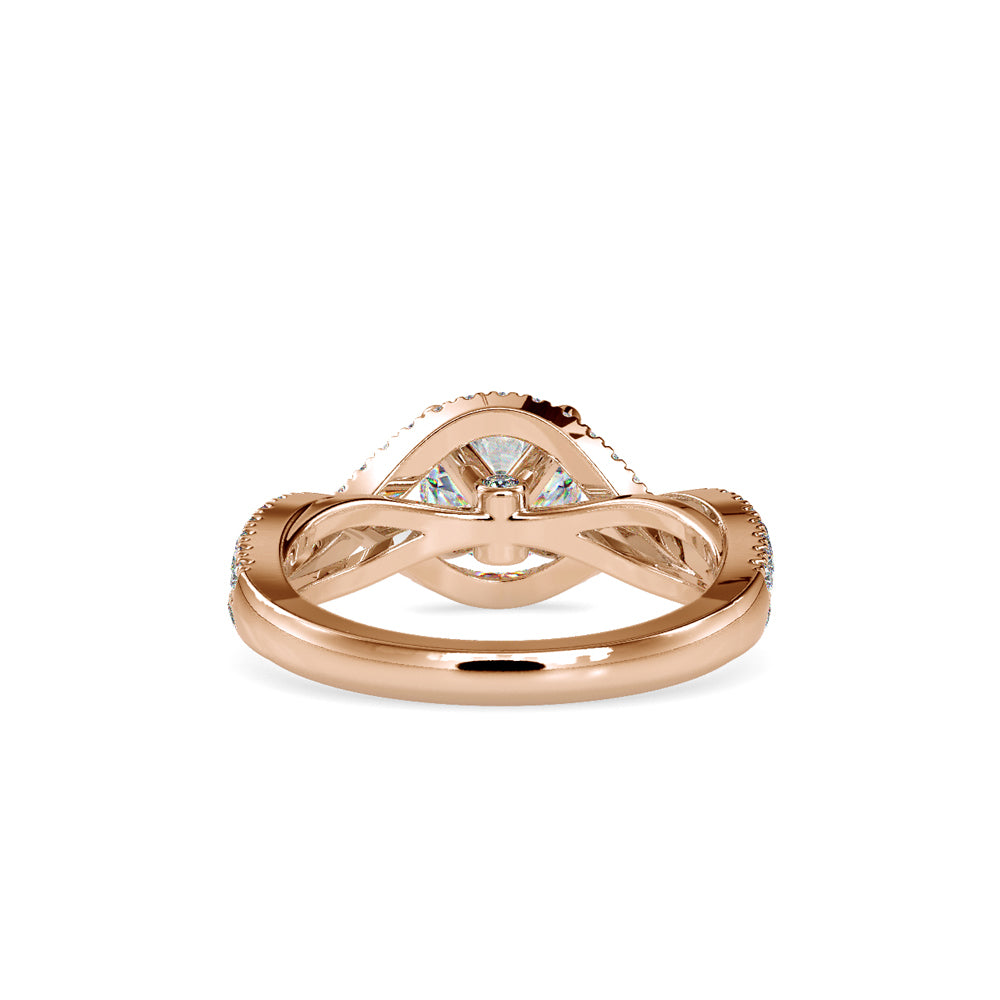 1.45 CT Lab Grown Round Brilliant Diamond Infinity Engagement Ring in 14K Yellow Gold, IGI Certified