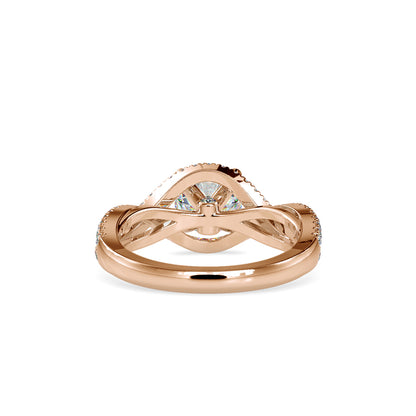 1.45 CT Lab Grown Round Brilliant Diamond Infinity Engagement Ring in 14K Yellow Gold, IGI Certified