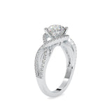 Lab Grown Diamonds with 1CT Center Solitaire, 0.56 CT Side Diamonds in 14K Yellow Gold, Brilliant Diamond Infinity Engagement Ring -  IGI Certified & Customizable