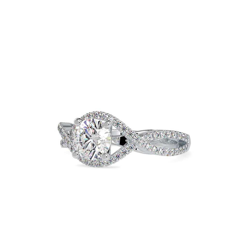 1.45 CT Lab Grown Round Brilliant Diamond Infinity Engagement Ring in 14K Yellow Gold, IGI Certified