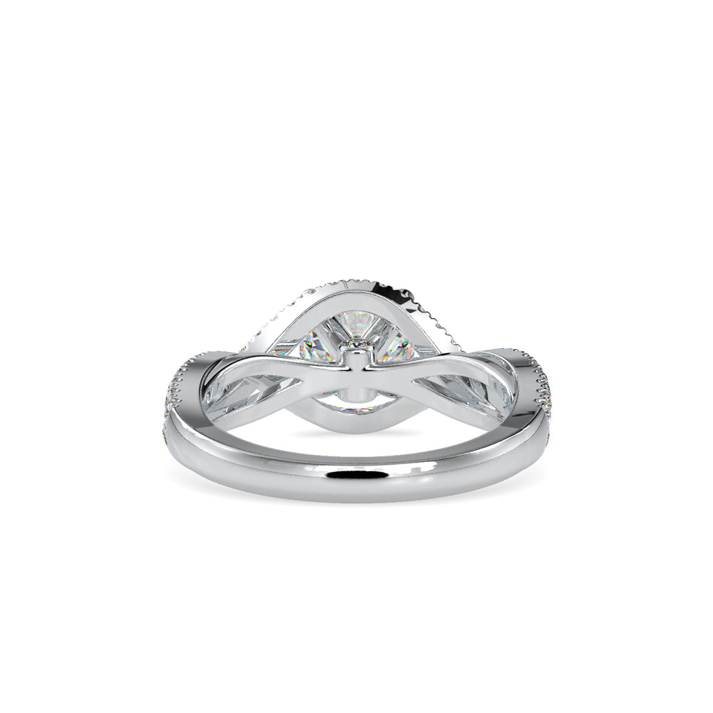 1.45 CT Lab Grown Round Brilliant Diamond Infinity Engagement Ring in 14K Yellow Gold, IGI Certified