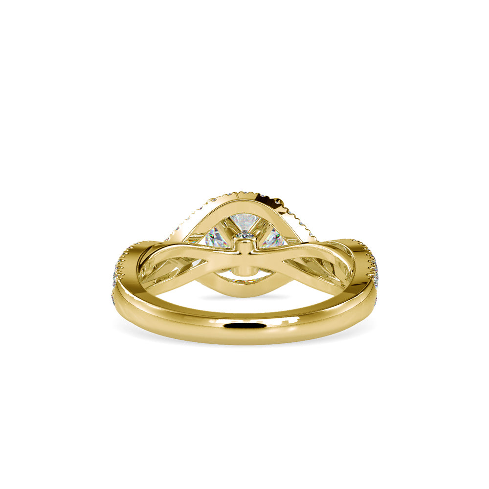 1.45 CT Lab Grown Round Brilliant Diamond Infinity Engagement Ring in 14K Yellow Gold, IGI Certified