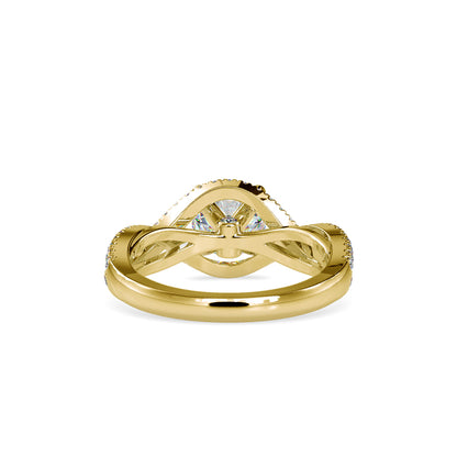 1.45 CT Lab Grown Round Brilliant Diamond Infinity Engagement Ring in 14K Yellow Gold, IGI Certified