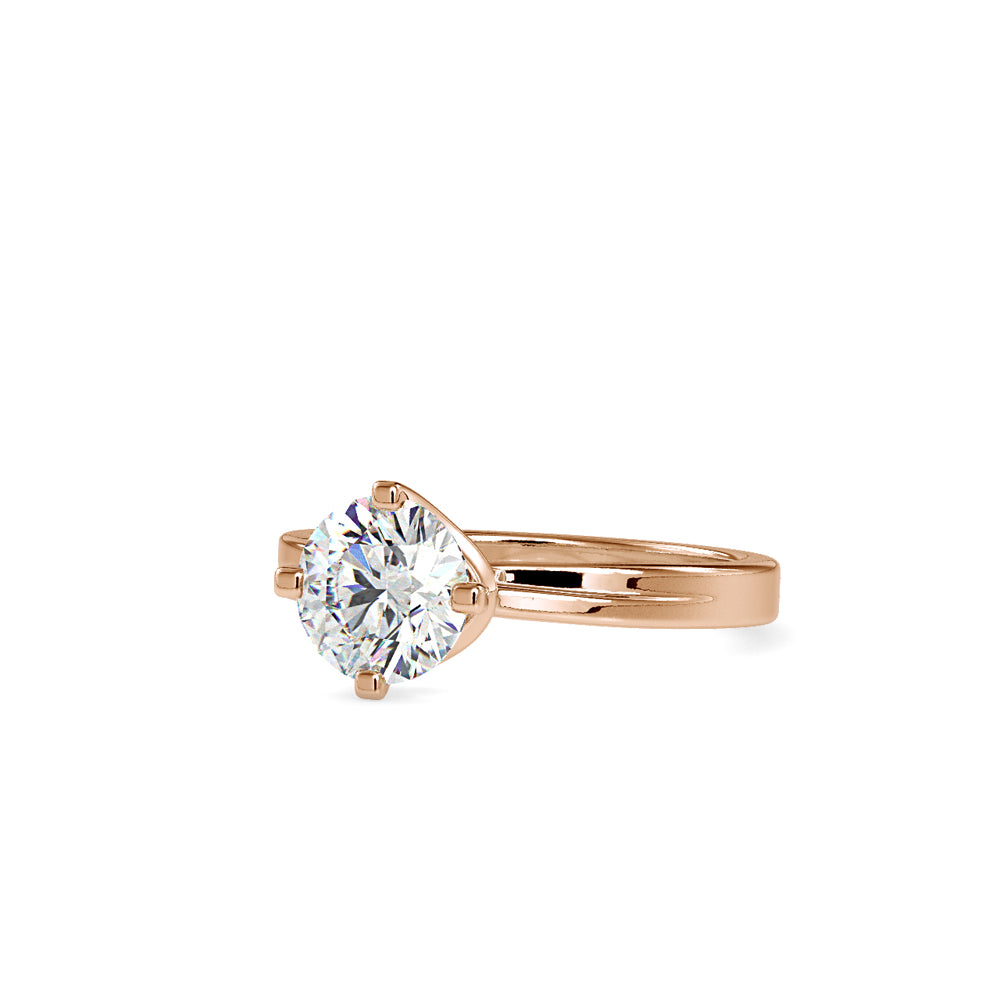 1.05 CT Lab Grown Round Brilliant Diamond Solitaire Engagement Ring in 14K Yellow Gold, IGI Certified