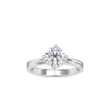 Lab Grown Diamond 1.05 CT Center Round Brilliant Solitaire Engagement Ring in 14K Yellow Gold, IGI Certified