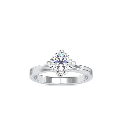 1.05 CT Lab Grown Round Brilliant Diamond Solitaire Engagement Ring in 14K Yellow Gold, IGI Certified