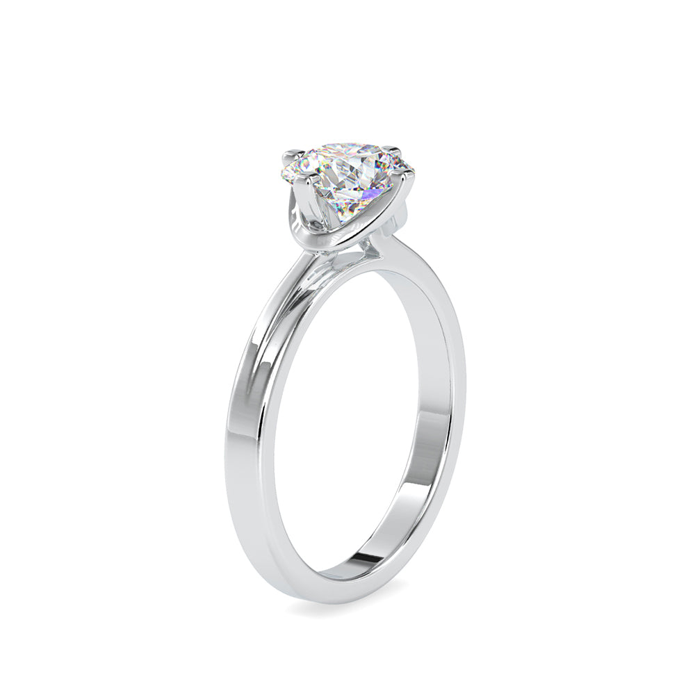 1.05 CT Lab Grown Round Brilliant Diamond Solitaire Engagement Ring in 14K Yellow Gold, IGI Certified