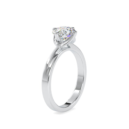 1.05 CT Lab Grown Round Brilliant Diamond Solitaire Engagement Ring in 14K Yellow Gold, IGI Certified
