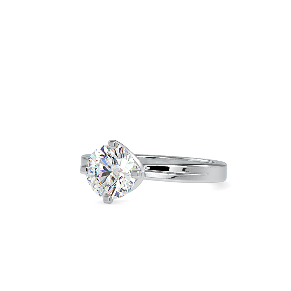 1.05 CT Lab Grown Round Brilliant Diamond Solitaire Engagement Ring in 14K Yellow Gold, IGI Certified