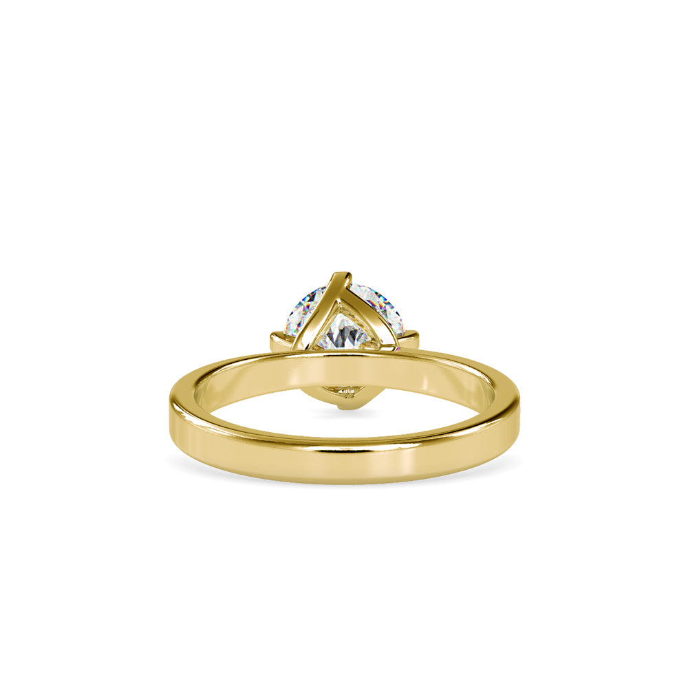 1.05 CT Lab Grown Round Brilliant Diamond Solitaire Engagement Ring in 14K Yellow Gold, IGI Certified
