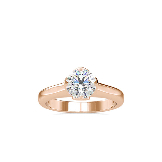 1.07 CT Lab Grown Round Brilliant Diamond Solitaire Engagement Ring in 14K Yellow Gold, IGI Certified