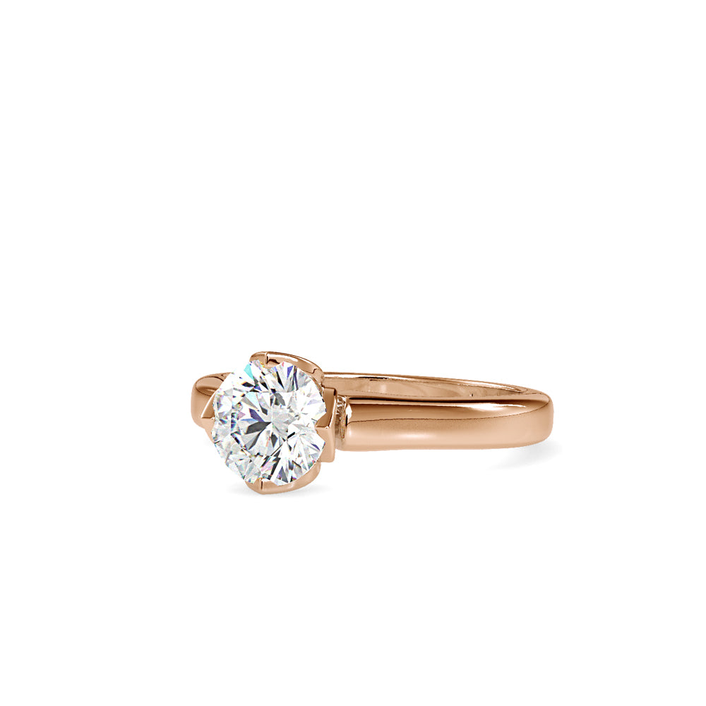 1.07 CT Lab Grown Round Brilliant Diamond Solitaire Engagement Ring in 14K Yellow Gold, IGI Certified
