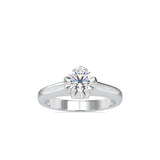 Lab Grown Diamond 1.07 CT Centre Solitaire in 14K Gold, Round Brilliant Engagement Ring - IGI Certified & Customizable