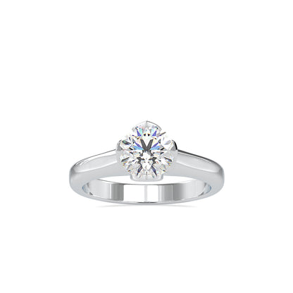 1.07 CT Lab Grown Round Brilliant Diamond Solitaire Engagement Ring in 14K Yellow Gold, IGI Certified