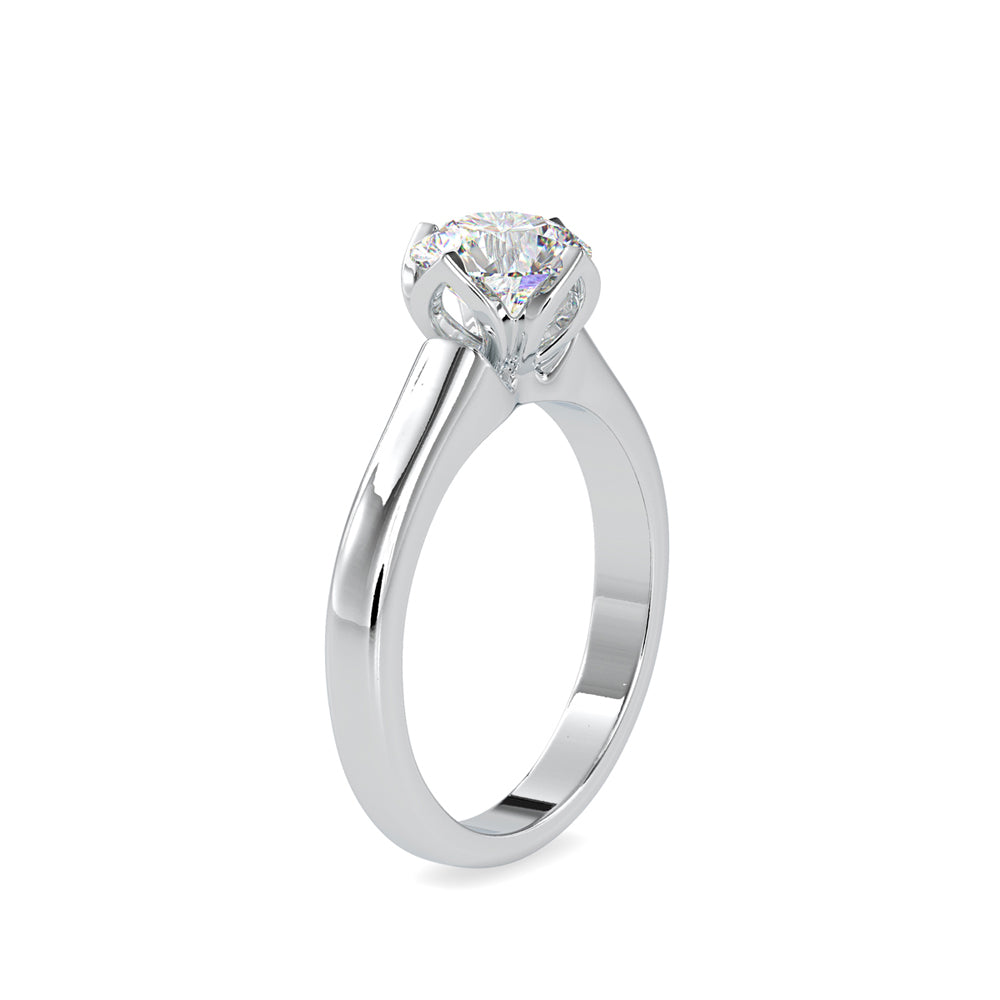 1.07 CT Lab Grown Round Brilliant Diamond Solitaire Engagement Ring in 14K Yellow Gold, IGI Certified
