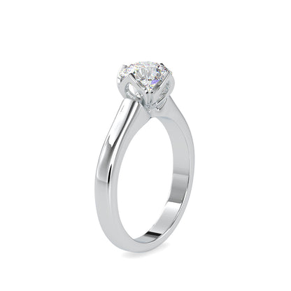 1.07 CT Lab Grown Round Brilliant Diamond Solitaire Engagement Ring in 14K Yellow Gold, IGI Certified