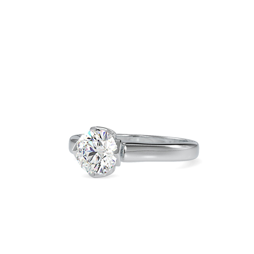 1.07 CT Lab Grown Round Brilliant Diamond Solitaire Engagement Ring in 14K Yellow Gold, IGI Certified