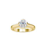 Lab Grown Diamond 1.07 CT Centre Solitaire in 14K Gold, Round Brilliant Engagement Ring - IGI Certified & Customizable