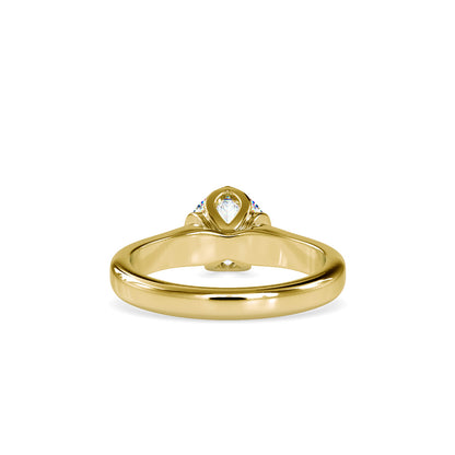 1.07 CT Lab Grown Round Brilliant Diamond Solitaire Engagement Ring in 14K Yellow Gold, IGI Certified
