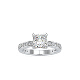 Lab Grown Diamonds with 1.02 CT Center Solitaire, 0.28 CT Side Diamonds in 14K Yellow -  IGI Certified & Customizable