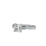 Lab Grown Diamonds with 1.02 CT Center Solitaire, 0.28 CT Side Diamonds in 14K Yellow -  IGI Certified & Customizable
