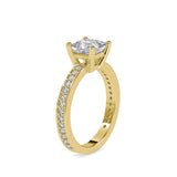 Lab Grown Diamonds with 1.02 CT Center Solitaire, 0.28 CT Side Diamonds in 14K Yellow -  IGI Certified & Customizable