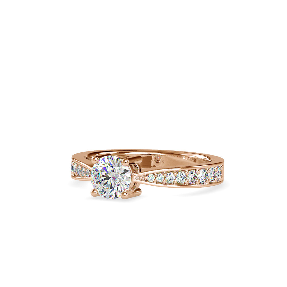 0.08 CT Lab Grown Diamond Heart Ring in 14K Rose Gold, IGI Certified