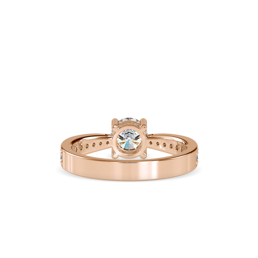0.08 CT Lab Grown Diamond Heart Ring in 14K Rose Gold, IGI Certified