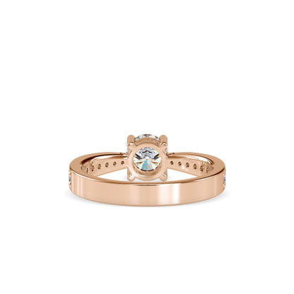 0.08 CT Lab Grown Diamond Heart Ring in 14K Rose Gold, IGI Certified