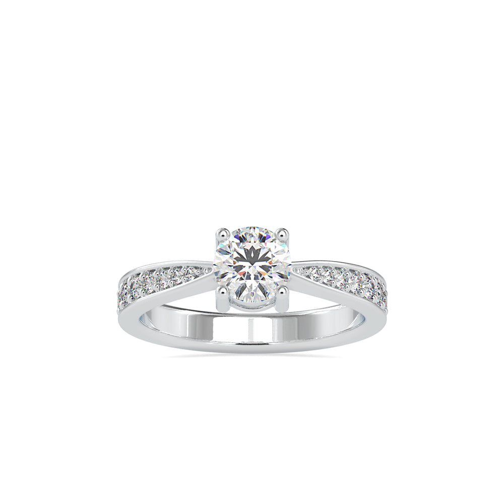 0.08 CT Lab Grown Diamond Heart Ring in 14K Rose Gold, IGI Certified