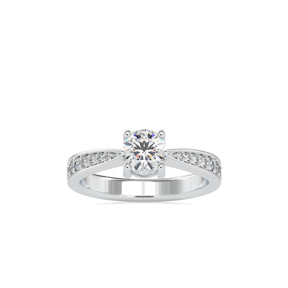 0.08 CT Lab Grown Diamond Heart Ring in 14K Rose Gold, IGI Certified