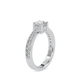 Lab Grown Diamonds with 1 CT Center Solitaire, 0.12 CT Side Diamonds in 14K Yellow -  IGI Certified & Customizable