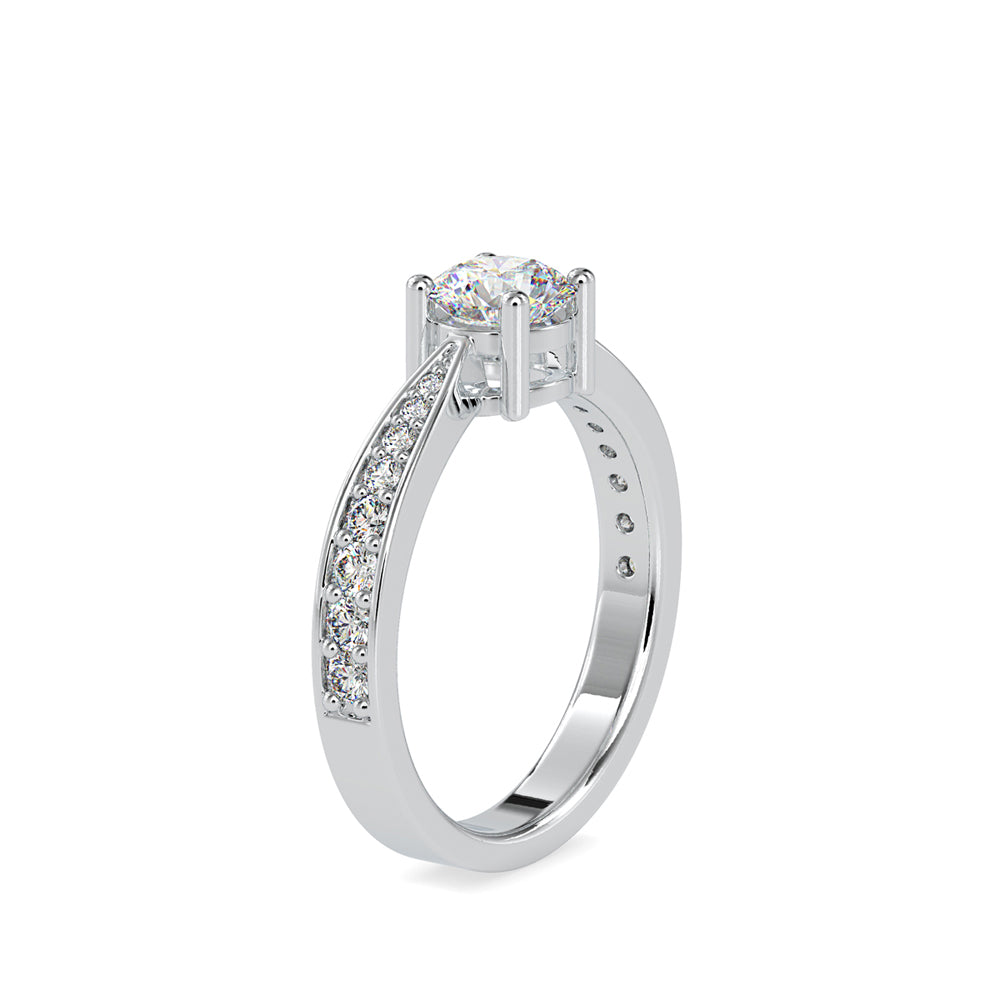 0.08 CT Lab Grown Diamond Heart Ring in 14K Rose Gold, IGI Certified