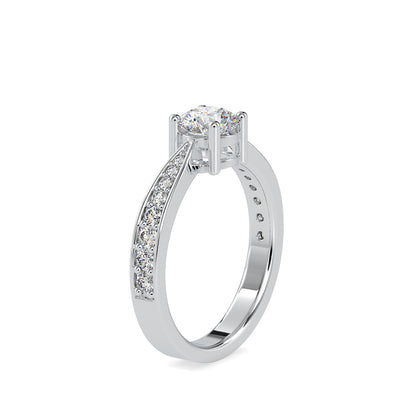 0.08 CT Lab Grown Diamond Heart Ring in 14K Rose Gold, IGI Certified