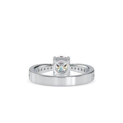 0.08 CT Lab Grown Diamond Heart Ring in 14K Rose Gold, IGI Certified
