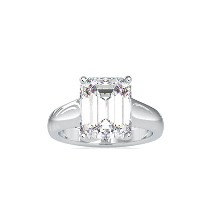 1.02 CT Lab Grown Emerald Cut Diamond Ring in 14K Rose Gold, IGI Certified