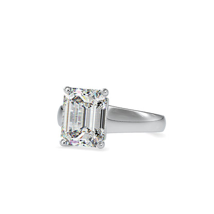 1.02 CT Lab Grown Emerald Cut Diamond Ring in 14K Rose Gold, IGI Certified