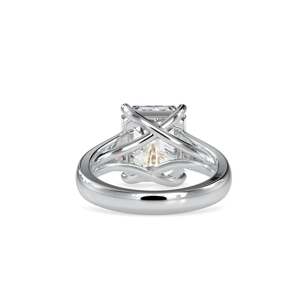 1.02 CT Lab Grown Emerald Cut Diamond Ring in 14K Rose Gold, IGI Certified