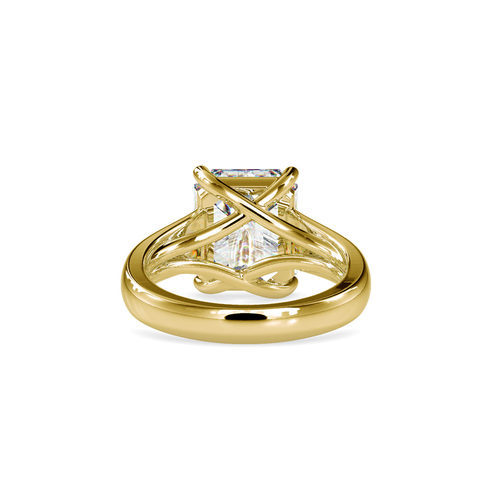 1.02 CT Lab Grown Emerald Cut Diamond Ring in 14K Rose Gold, IGI Certified