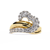 Love's Embrace: 14k Gold Ring with 0.67ct Diamonds