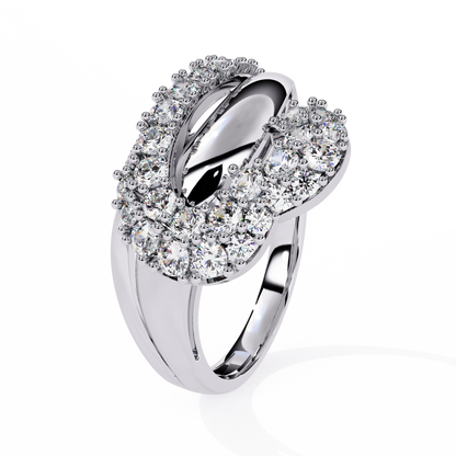 Love's Embrace: 14k Gold Ring with 0.67ct Diamonds