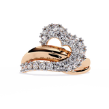 Love's Embrace: 14k Gold Ring with 0.67ct Diamonds