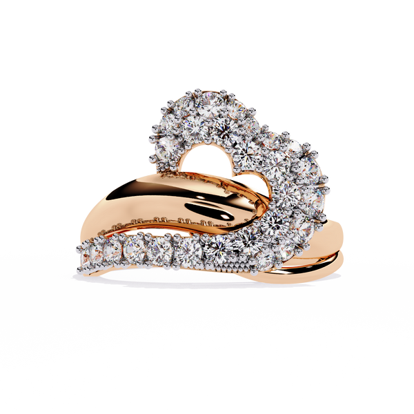 Love's Embrace: 14k Gold Ring with 0.67ct Diamonds