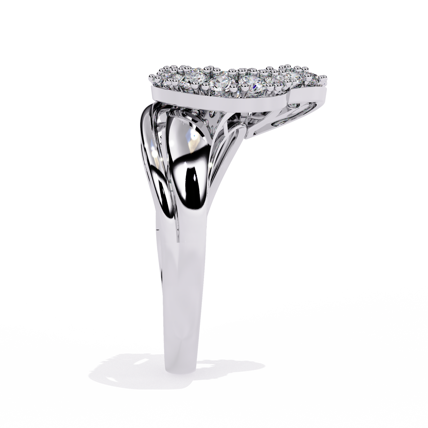 Love's Embrace: 14k Gold Ring with 0.67ct Diamonds