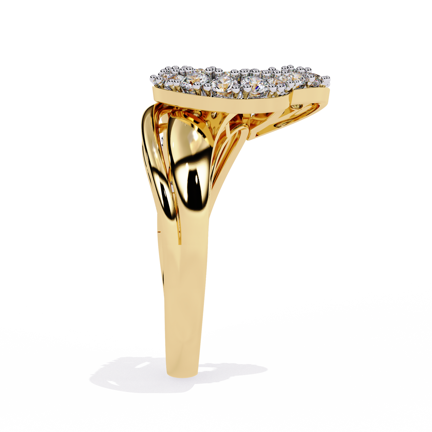 Love's Embrace: 14k Gold Ring with 0.67ct Diamonds