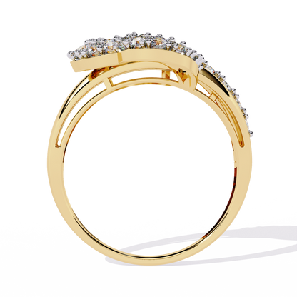 Love's Embrace: 14k Gold Ring with 0.67ct Diamonds