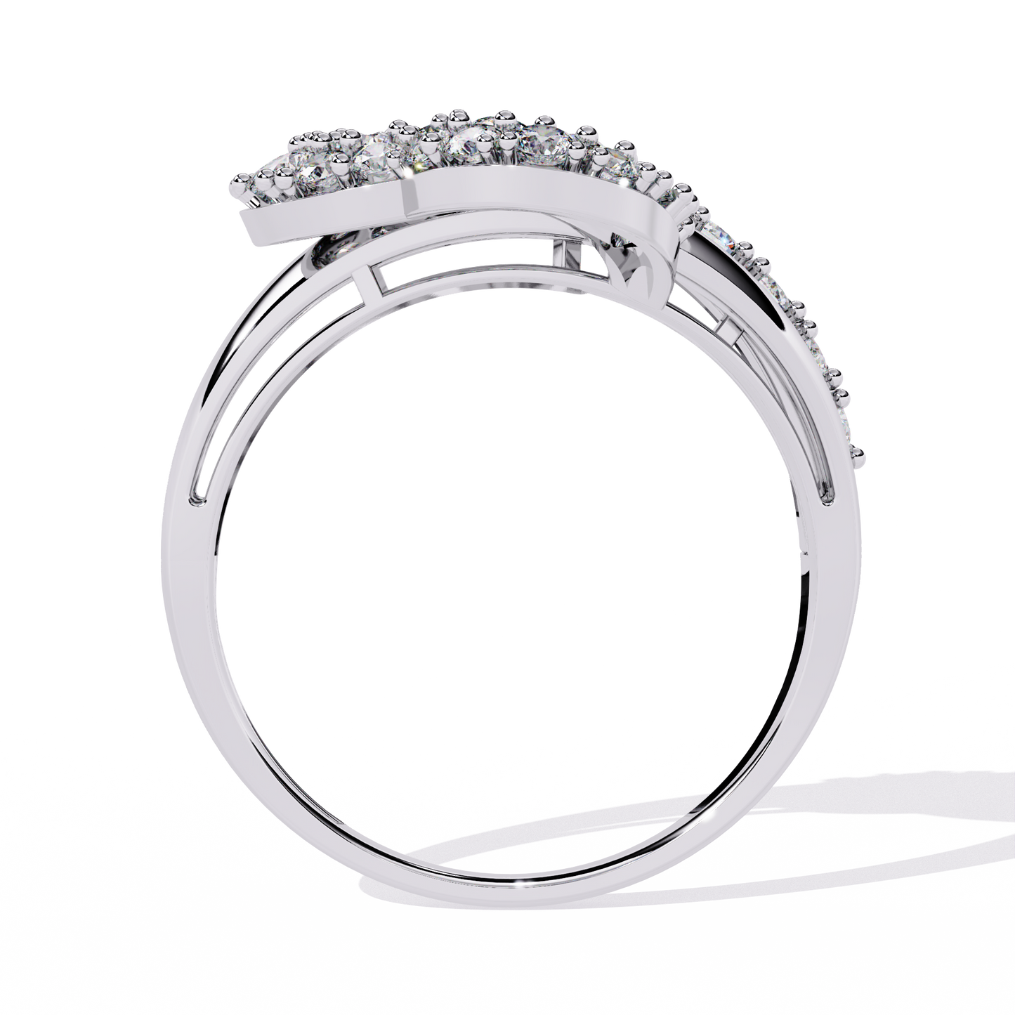 Love's Embrace: 14k Gold Ring with 0.67ct Diamonds