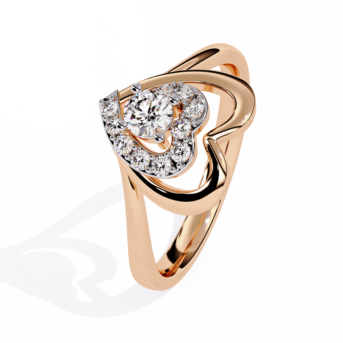 Twinkle Twinkle Little Heart: 14k Gold 0.26 ct Diamond Ring
